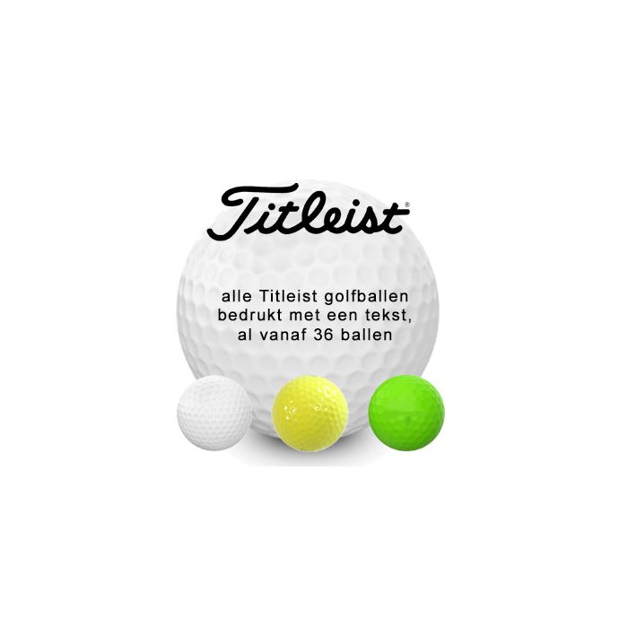 Titleist golfballen met tekstbedrukking