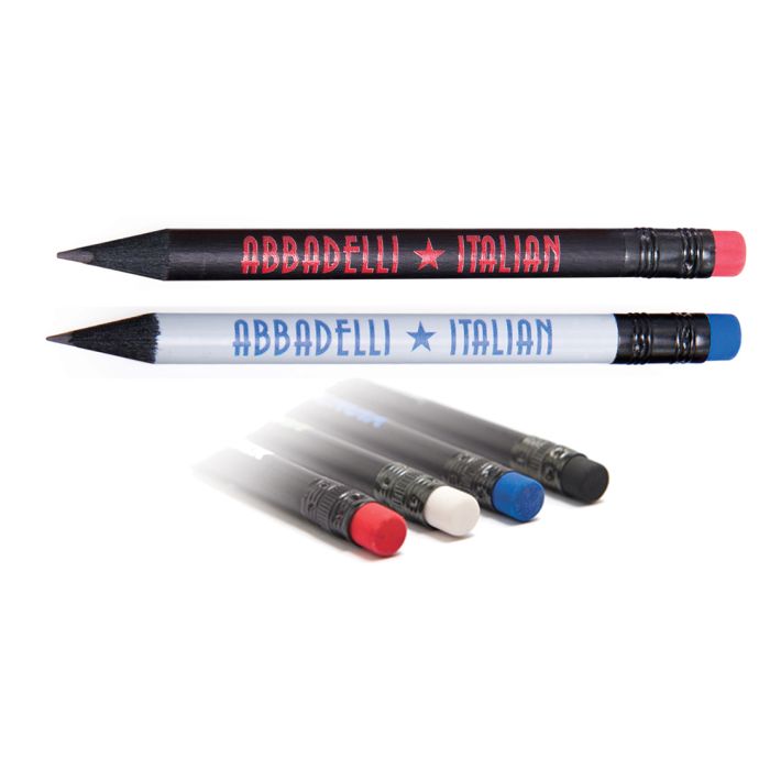 Potlood met gekleurde gum