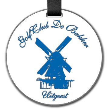 Bag tag - metaal met geëtst logo